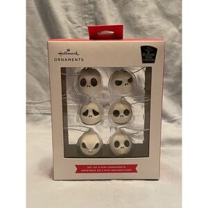 NEW Hallmark The Nightmare Before Christmas Set 6 Mini Faces of Jack Ornaments